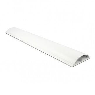 DeLOCK Kunststoff Kabelkanal halbrund mit selbstklebendem Streifen - 100 x 8,9 cm / weiß