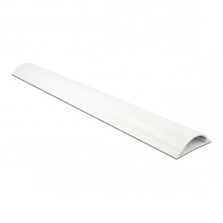 DeLOCK Kunststoff Kabelkanal halbrund mit selbstklebendem Streifen - 100 x 7 cm / weiß