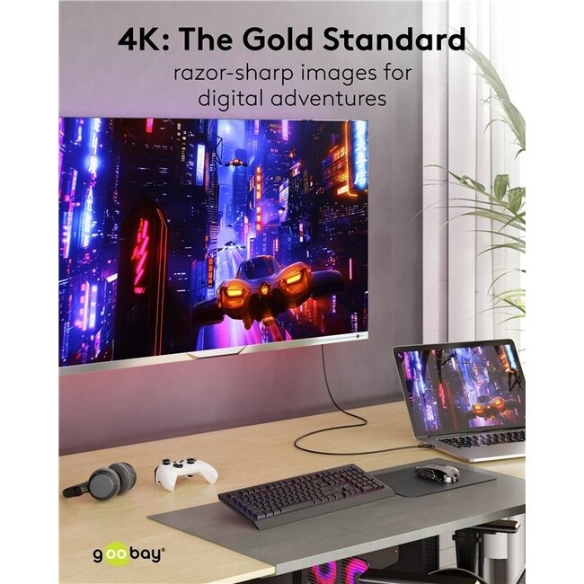 USB-C Kabel | USB 3.1 10 Gbps | PD 60W | 4K 60Hz | Schwarz | 2 Meter