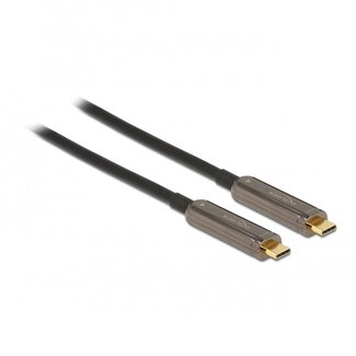 DeLOCK DeLOCK Aktives optisches USB-C zu USB-C Videokabel - 4K 60Hz HDR - 10m schwarz
