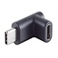 USB-C auf USB-C Adapter - rechtwinklig oben/unten - USB 3.2 (bis 10 Gbit/s) - PD bis 20V/5A - schwarz