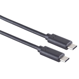 S-Impuls USB-C Kabel | USB 3.2 20 Gbps | PD 60W | 4K 60Hz | Schwarz | 1 Meter