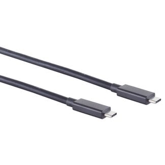 S-Impuls USB-C auf USB-C Kabel - USB4 (bis 40 Gbit/s) - PD bis 100W - Video bis 8K 60Hz - Schwarz - 0,25 m