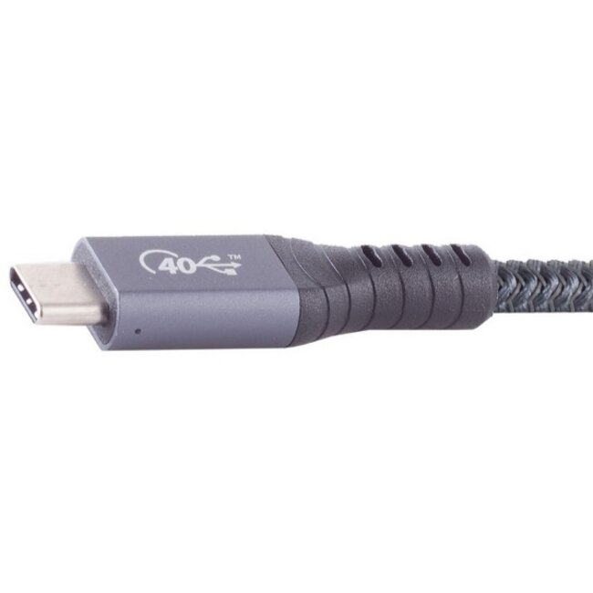 Premium USB-C-auf-USB-C Kabel - USB4 (bis 20 Gbit/s) - PD bis 100W - Video 4K 60Hz - Schwarz - 2 Meter