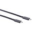 USB-C auf USB-C Kabel - USB4 (bis 20 Gbit/s) - PD bis 100W - Video bis 4K 60Hz - Schwarz - 2 Meter