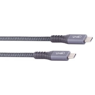 S-Impuls Premium USB-C auf USB-C Kabel - USB4 (bis 20 Gbit/s) - PD bis 100W - Video bis 4K 60Hz - Schwarz - 1,5 m