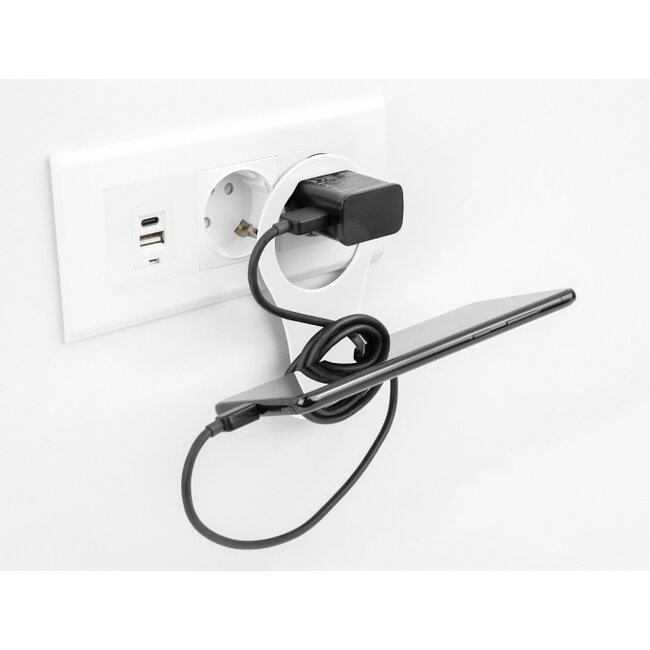 DeLOCK Smartphone-Ladehalterung für Steckdose / Weiß