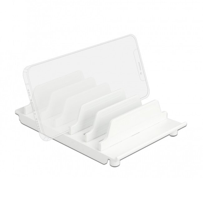 DeLOCK Ständer für 6 Tablets und/oder Smartphones – Weiß