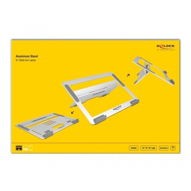 DeLOCK Premium Notebook-Ständer klappbar Aluminium