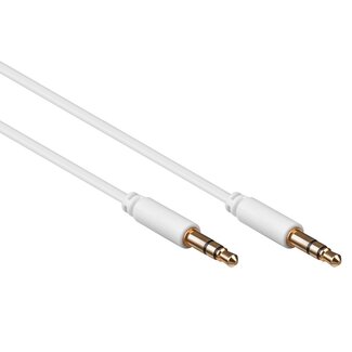 Goobay 3,5mm Stereo Audio Slim Kabel Weiß - 1,5 Meter