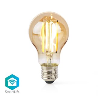 Nedis Nedis SmartLife Wi-Fi LED-Filamentlampe E27 A60 warmweiß (Gold/Glas)