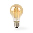 Nedis SmartLife Wi-Fi LED-Filamentlampe E27 A60 warmweiß (Gold/Glas)