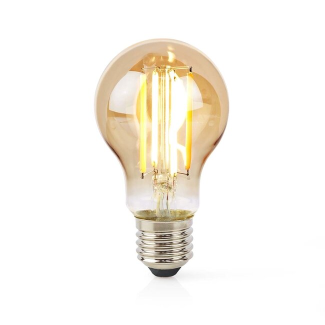Nedis SmartLife Wi-Fi LED-Filamentlampe E27 A60 warmweiß (Gold/Glas)