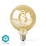 Nedis SmartLife Wi-Fi LED-Filamentlampe E27 G125 Form warm- bis kaltweiß (Gold/Glas)