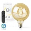 Nedis SmartLife Wi-Fi LED-Filamentlampe E27 G125 Form warm- bis kaltweiß (Gold/Glas)