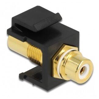 DeLOCK Keystone Modul RCA Buchse (weiß/schwarz) vergoldet Audio links