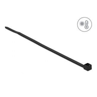 DeLOCK Kabelbinder 100 x 2,5 mm schwarz - hitzebeständig & UV-beständig (100 Stück)