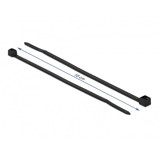 Kabelbinder 100 x 2,5 mm schwarz - hitzebeständig & UV-beständig (100 Stück)