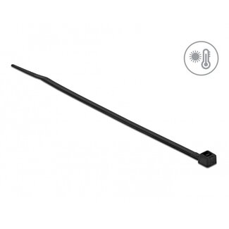 DeLOCK Kabelbinder 150 x 3,6 mm schwarz - hitzebeständig & UV-beständig (100 Stück)