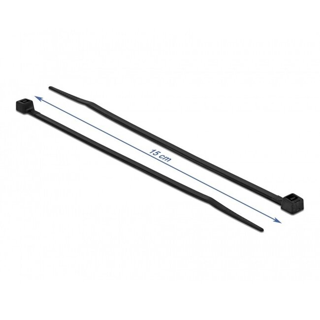 Kabelbinder 150 x 3,6 mm schwarz - hitzebeständig & UV-beständig (100 Stück)