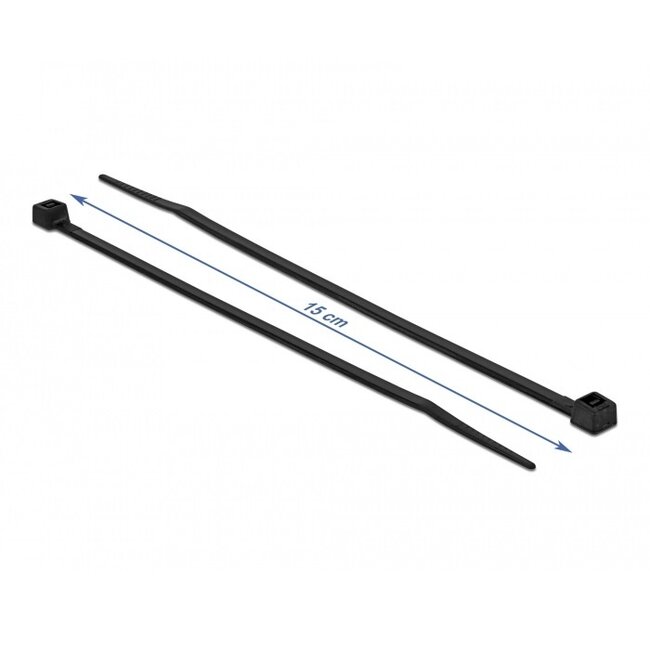 Kabelbinder 150 x 3,6 mm schwarz - kälte- und UV-beständig (100 Stück)