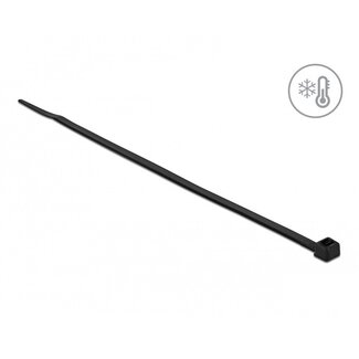 DeLOCK Kabelbinder 300 x 4,8 mm schwarz – kälte- und UV-beständig (100 Stück)
