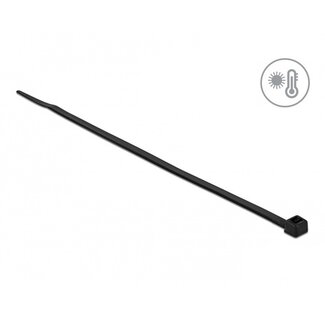 DeLOCK Kabelbinder 300 x 4,8 mm schwarz - hitzebeständig & UV-beständig (100 Stück)