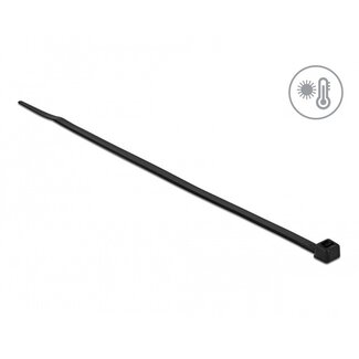 DeLOCK Kabelbinder 200 x 4,8 mm schwarz - hitzebeständig & UV-beständig (100 Stück)