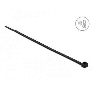 DeLOCK Kabelbinder 380 x 4,8 mm schwarz - kälte- und UV-beständig (100 Stück)