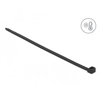 DeLOCK Kabelbinder 380 x 7,6 mm schwarz - kältebeständig (50 Stück)