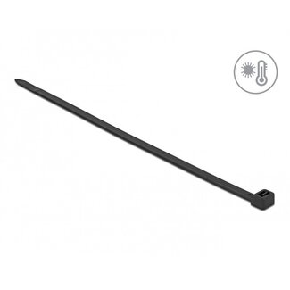 DeLOCK Kabelbinder 380 x 7,6 mm / schwarz - hitzebeständig (50 Stück)