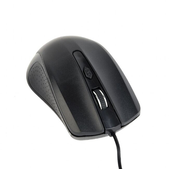 Gembird USB-Kabelmaus mit 4 Tasten - 800-1200 DPI / Schwarz - 1,35 m