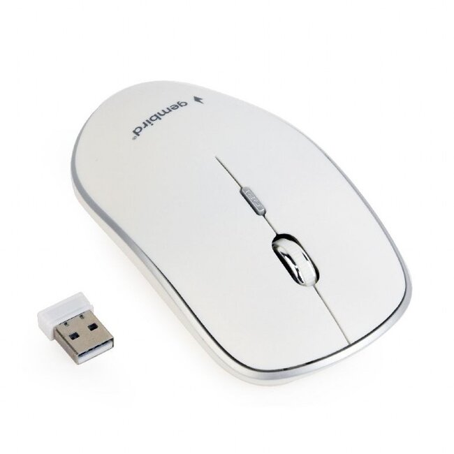 Gembird Kabellose USB-Maus 4 Tasten - 800-1600 DPI / Weiß