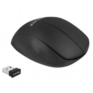 DeLOCK DeLOCK kabellose USB-Maus mit 3 Tasten - 1600 DPI / Schwarz