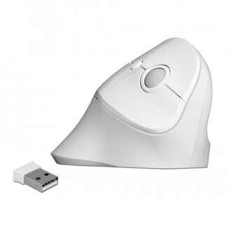 DeLOCK DeLOCK Ergonomische kabellose USB-Maus mit 6 Tasten - 800-1600 DPI / Weiß