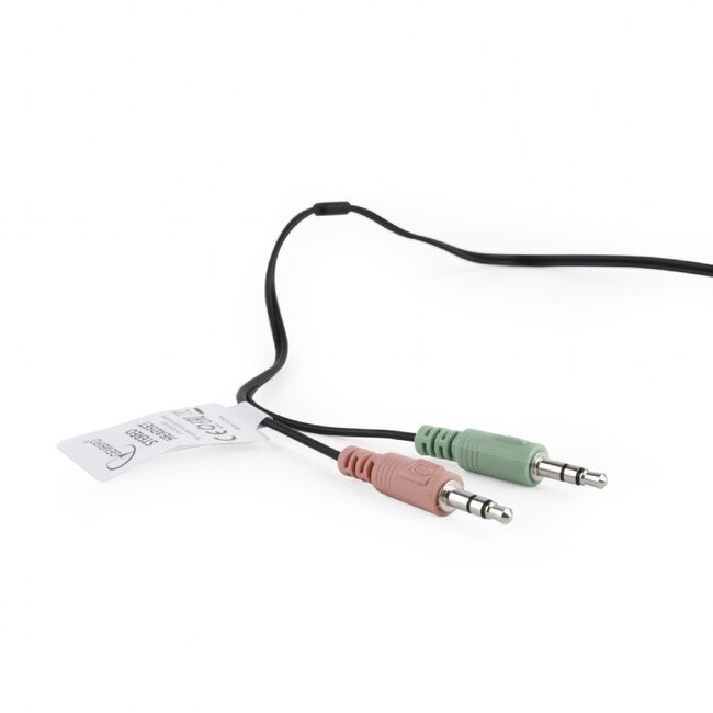 Gembird Komfortabler Stereo Over-Ear Kopfhörer - 2x 3,5mm Klinke / Schwarz/Rot - 1,8 m