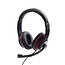 Gembird Komfortabler Stereo On-Ear Kopfhörer - 1x 3,5mm 4-poliger Klinkenstecker / Schwarz/Rot - 1,8 m
