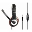 Gembird Komfortabler Stereo On-Ear Kopfhörer - 1x 3,5mm 4-poliger Klinkenstecker / Schwarz/Rot - 1,8 m