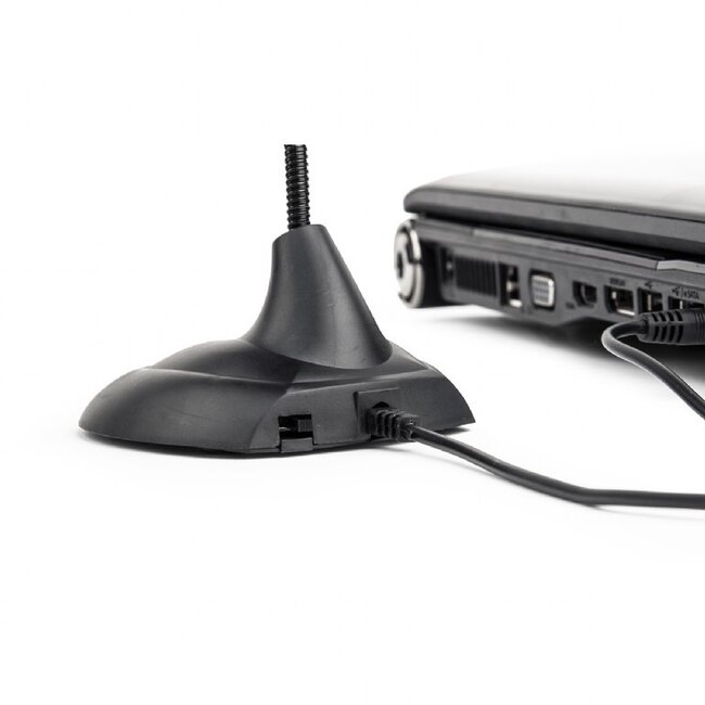 Gembird Tischmikrofon mit flexiblem Schwanenhals - 1x 3,5mm Klinke / Schwarz - 2 Meter