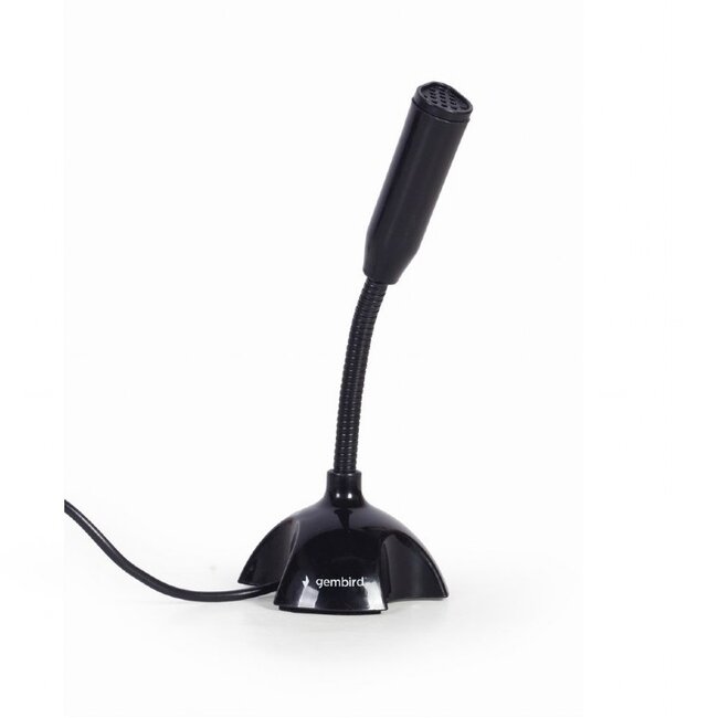 Gembird Tischmikrofon mit flexiblem Schwanenhals - 1x 3,5mm Klinke / Schwarz - 1,1 m