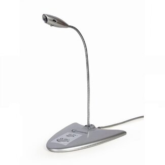 Gembird Gembird USB-A Tischmikrofon mit flexiblem Schwanenhals und Bedienknöpfen – Grau, 1,2 m