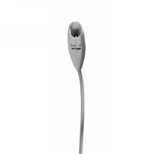 Gembird USB-A Tischmikrofon mit flexiblem Schwanenhals und Bedienknöpfen – Grau, 1,2 m