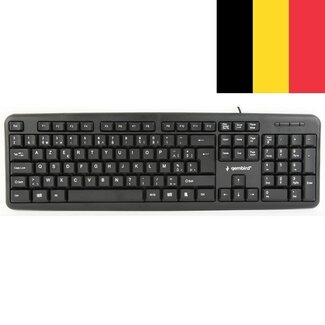 Gembird Gembird USB-Tastatur kabelgebunden - AZERTY (BE) / schwarz - 1,5 m
