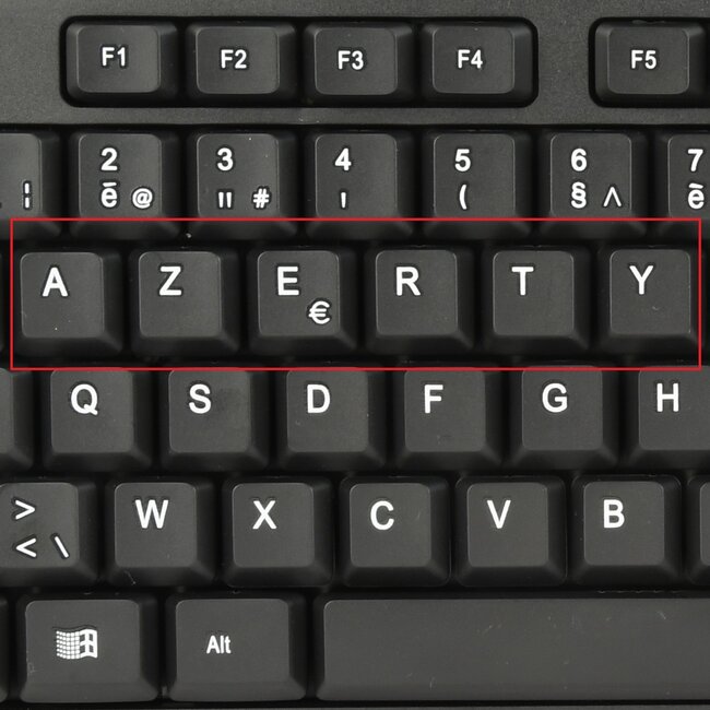 Gembird USB-Tastatur kabelgebunden - AZERTY (BE) / schwarz - 1,5 m