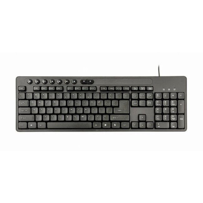 Gembird Multimedia USB Tastatur und Maus Set kabelgebunden - QWERTY (US) / Schwarz - 1,5 m
