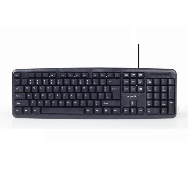 Gembird 4-in-1 Desktop-Set – USB Tastatur, Maus, Headset und Mauspad / Schwarz