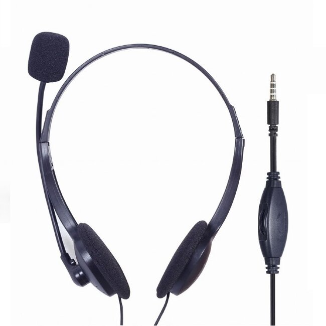 Gembird 4-in-1 Desktop-Set – USB Tastatur, Maus, Headset und Mauspad / Schwarz