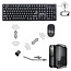 Gembird kabelloses USB Tastatur- und Maus-Set – QWERTY (US) / Schwarz