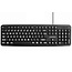 Gembird USB-Kabeltastatur mit großen Buchstaben - QWERTY (US) / Schwarz - 1,5 m