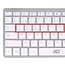 ACT tragbare Multimedia Bluetooth Tastatur - AZERTY (BE) / Silber/Weiß
